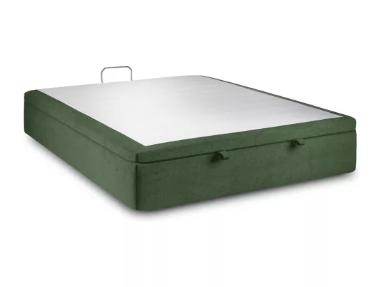 Sommier Coffre Tissu Vert 140x190 H39cm