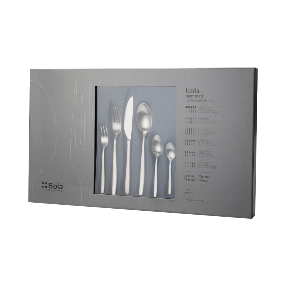 Sola Icaria Besteckset 36-tlg. Ganz matt