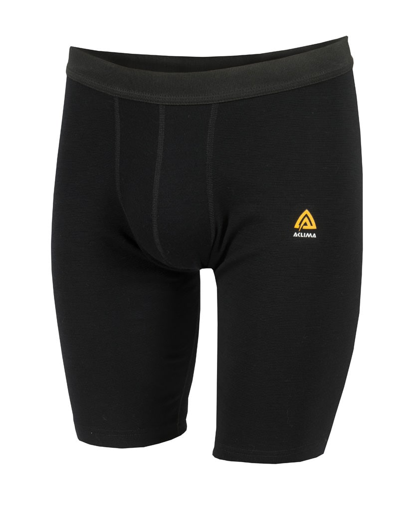 Aclima WarmWool Long Shorts, M's, Jet Black<br>100% merinoull - for deg som ønsker ekstra varme!