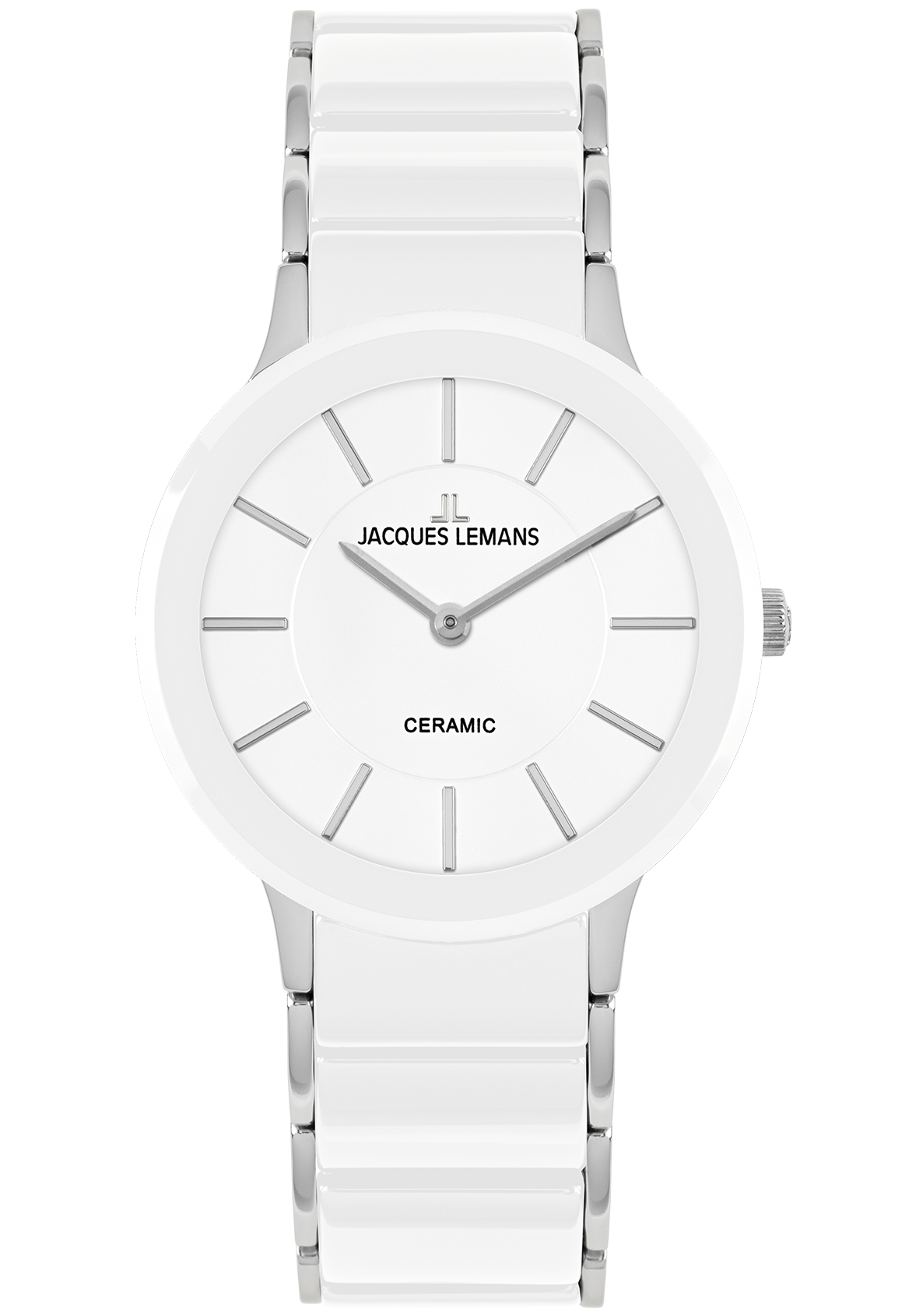 Jacques Lemans Damenuhr Dublin HighTech Ceramic weiß