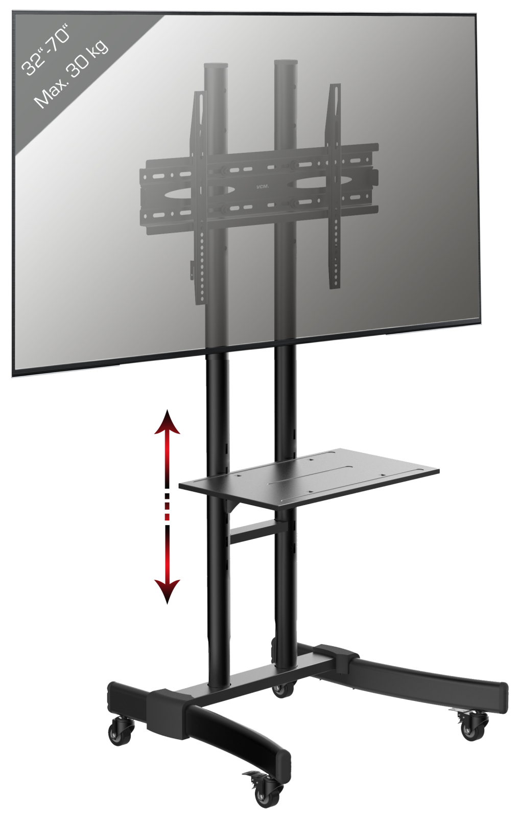 Standfuß B-MS125 - schwarz - höhenverstellbar