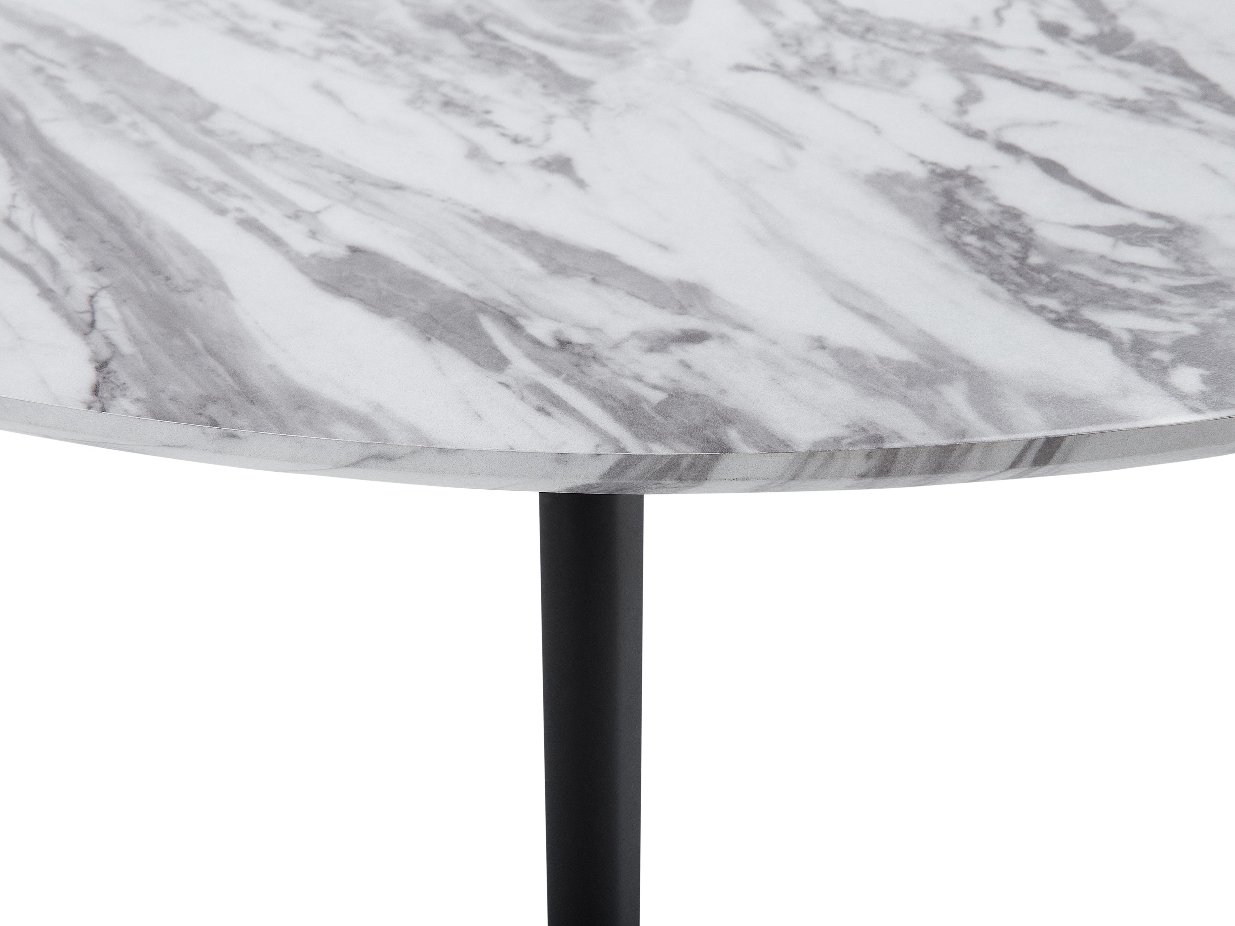 Eettafel MOSBY Wit marmer 110 cm 110 cm