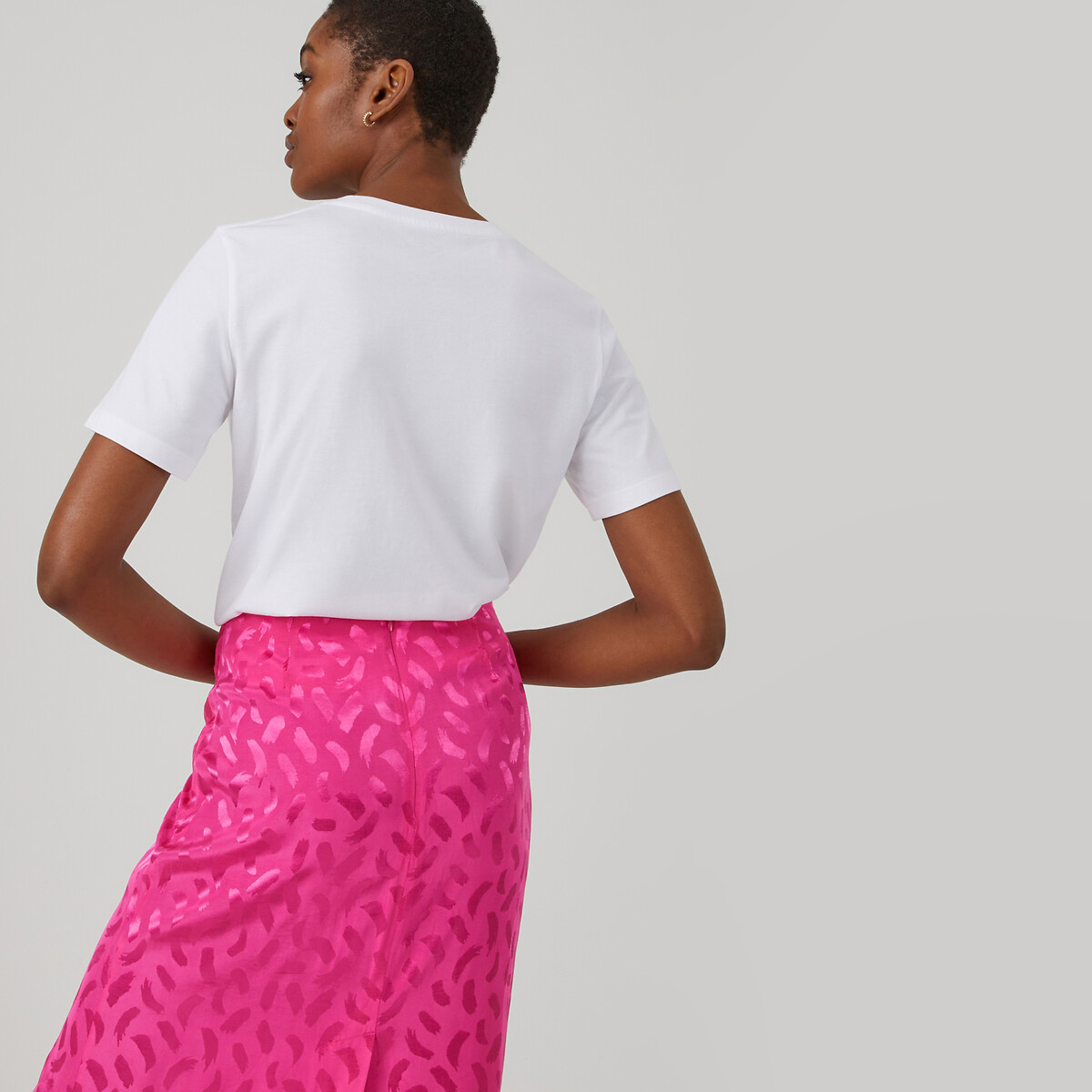 COLEÇÃO LA REDOUTE<br>Camiseta com gola redonda e mangas curtas