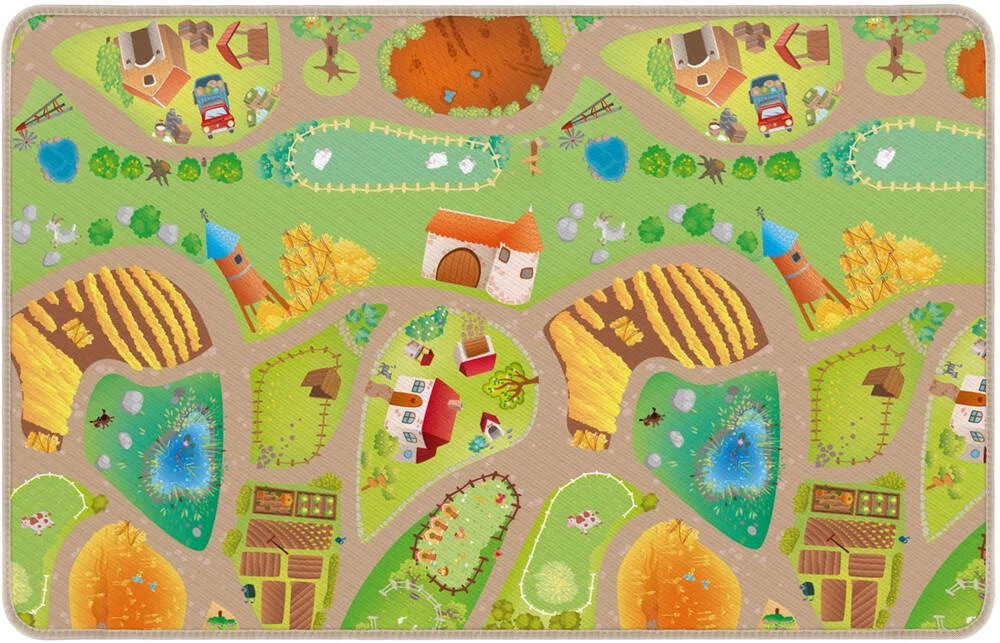 TAPIS REVERSIBLE VILLE & FERME