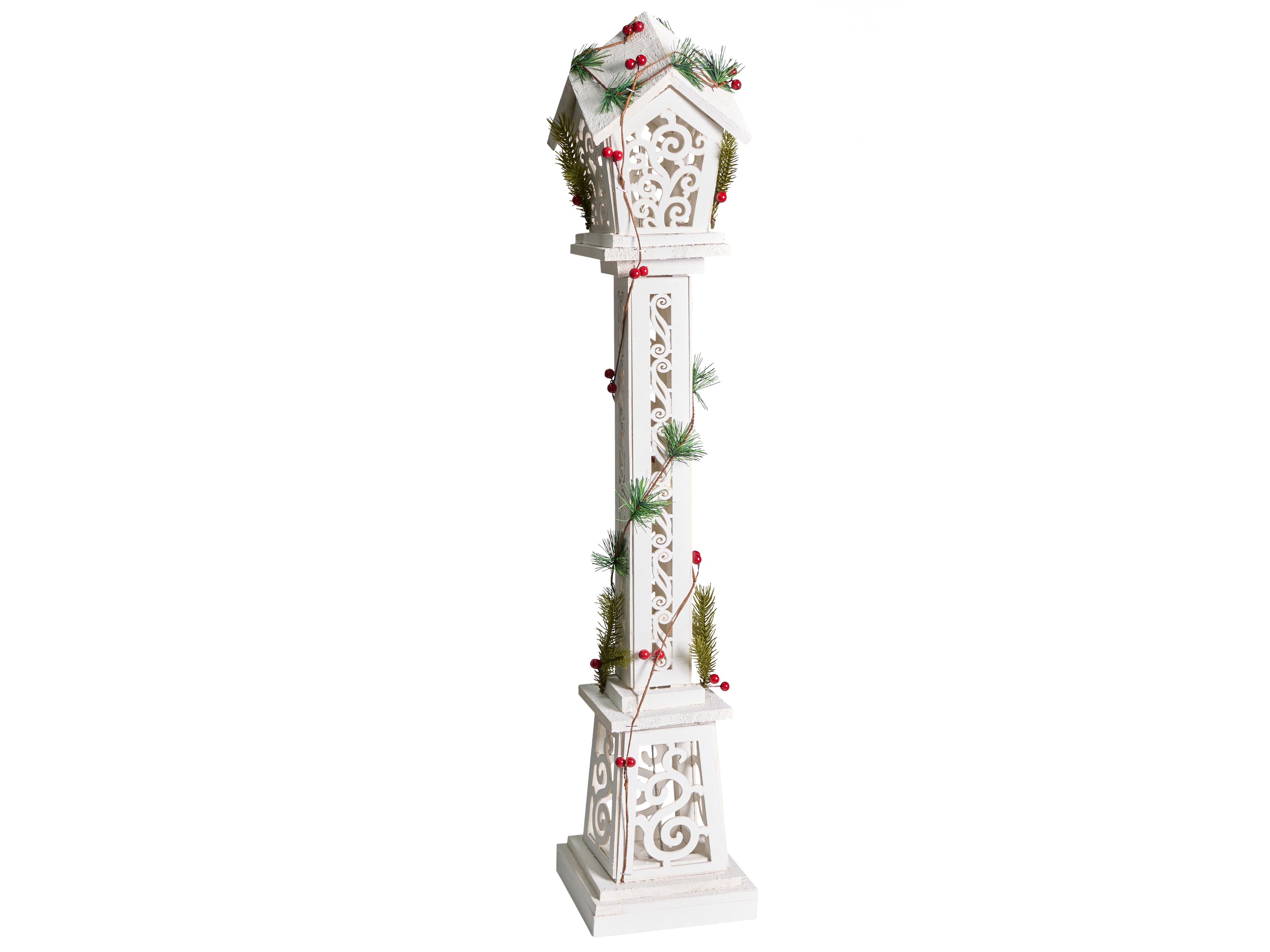 Kerstdecoratie LED LUMMENE Kerstlantaarnpaal 80 cm Wit
