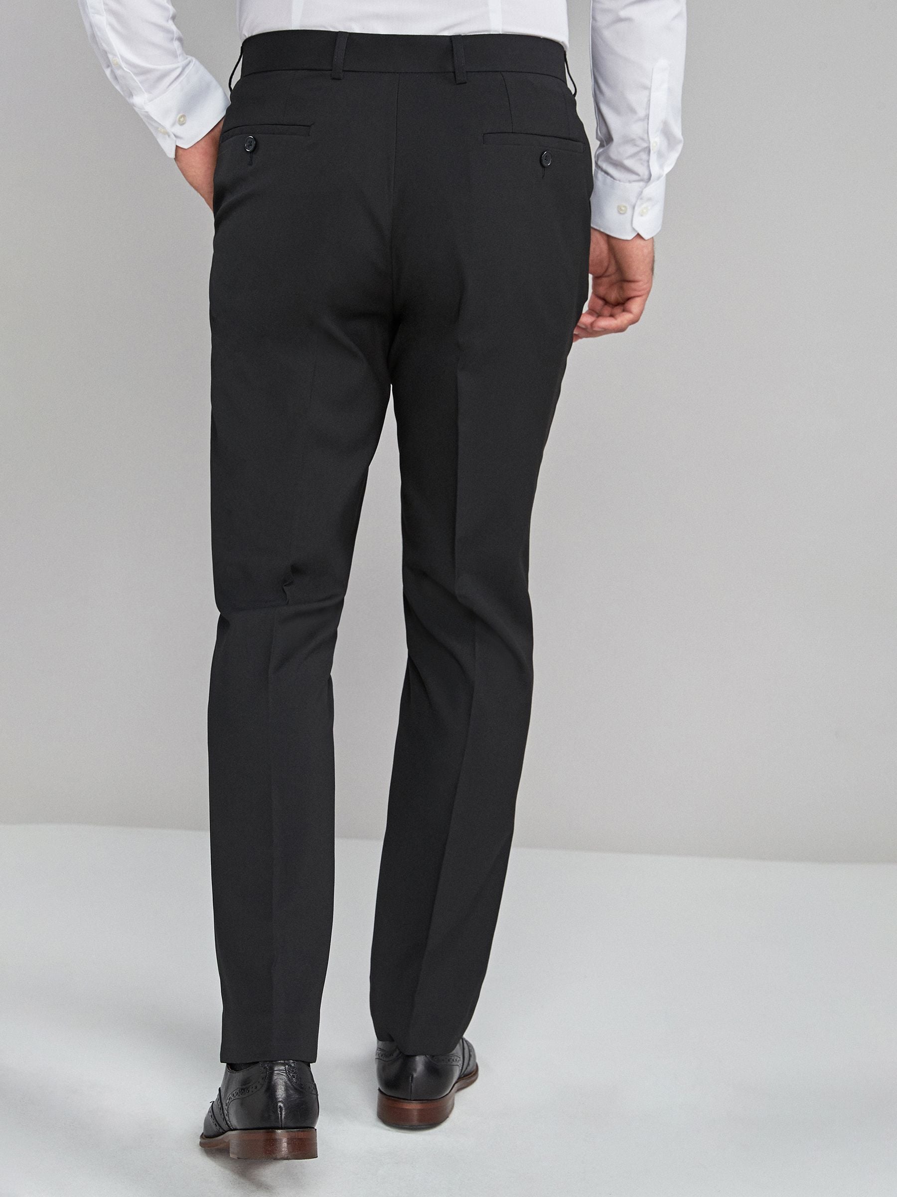 Zwart - Normale Pasvorm - Chique stretchy broek