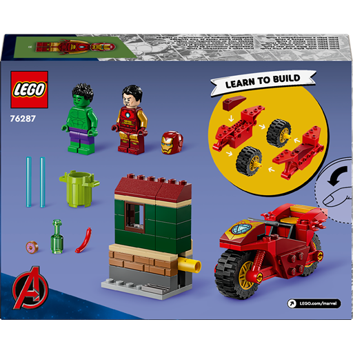 LEGO Super Heroes Iron Man Med Motorcykel Og Hulk - 76287