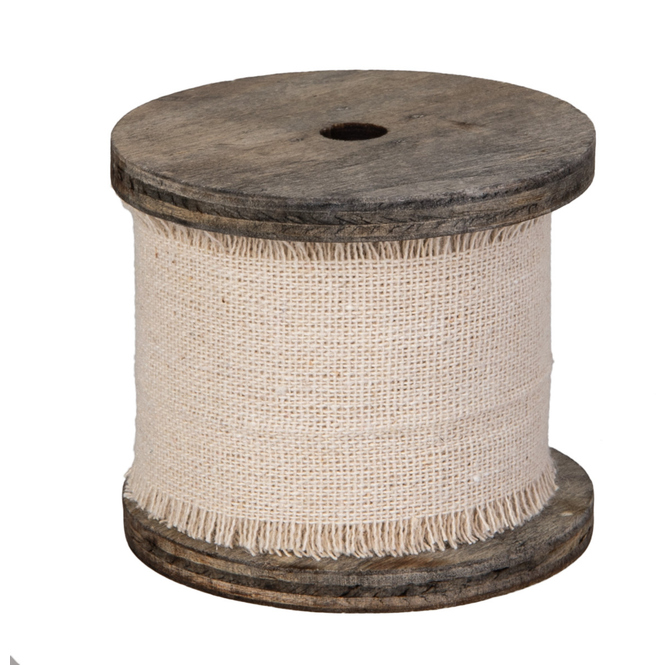 Dekoband beige - ca. 3 m x 2,5 cm