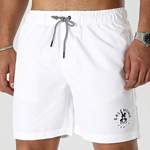 Short De Bain Small Lapin Blanc Noir