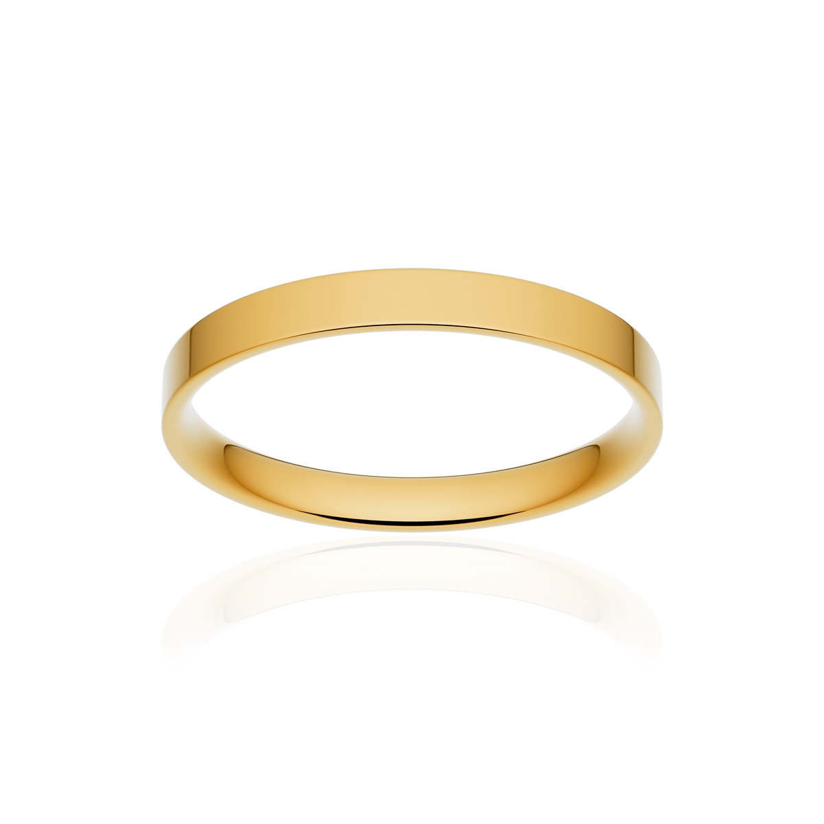 Alliance or 375 jaune poli ruban plat confort 2,5mm