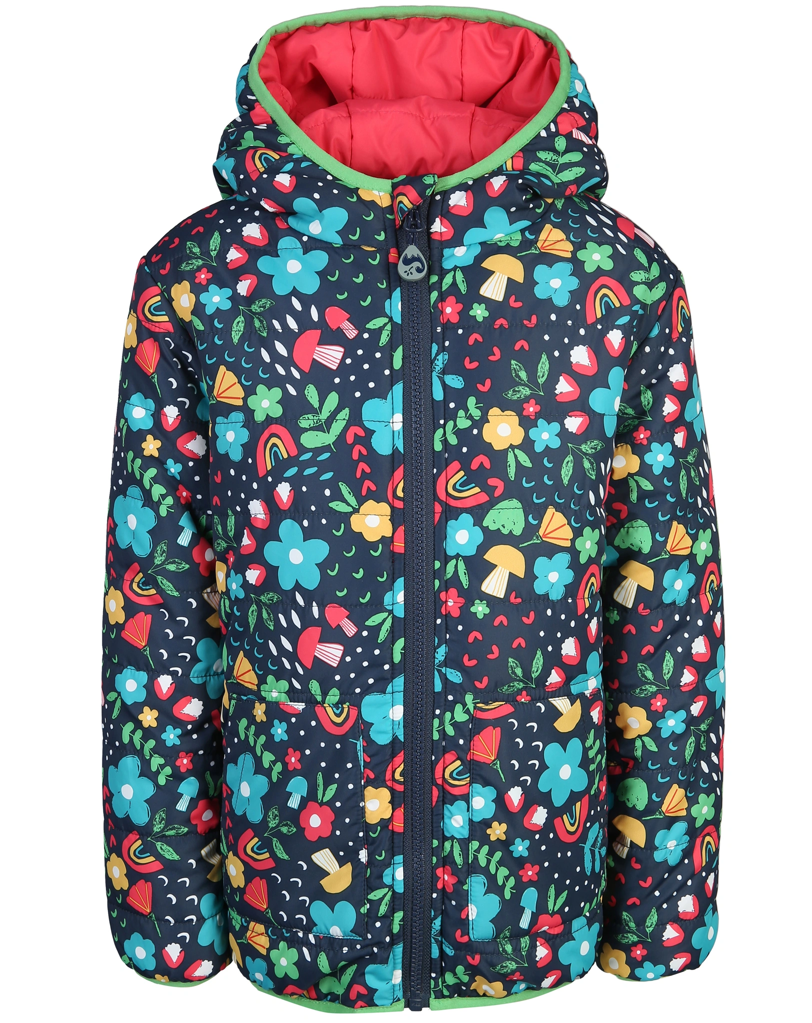 Steppjacke TOASTY - BLOOMING zum Wenden in bunt
