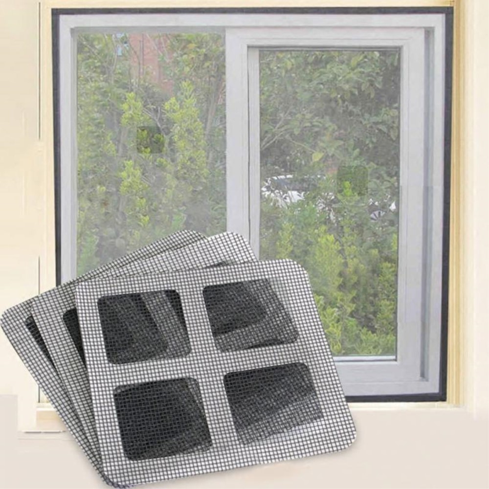 (10er Set) 10x10cm Selbstklebende Moskito Netz Reparatur Flicken Fliegennetz Aufkleber Insektenschutz Gitter