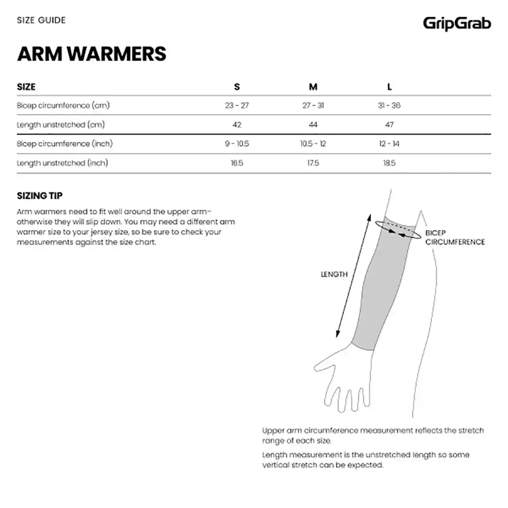 GripGrab PACR Spring-Autumn Armwarmers Zwart