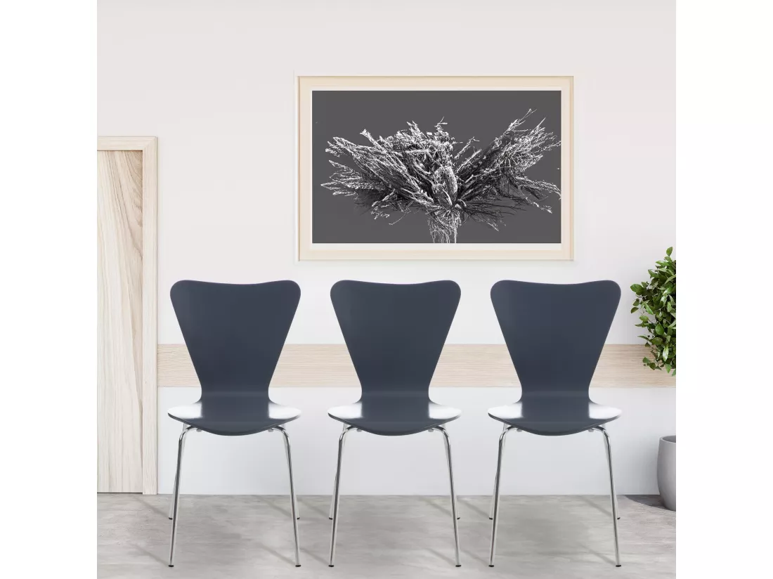 Chaise de conférence - Bois - Gris - Calisto