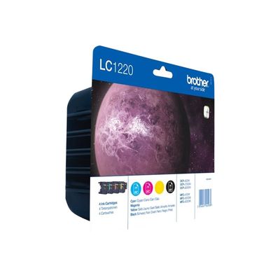 Brother LC1220 - Pack de 4 - noir, cyan, magenta, jaune - cartouche d'encre originale