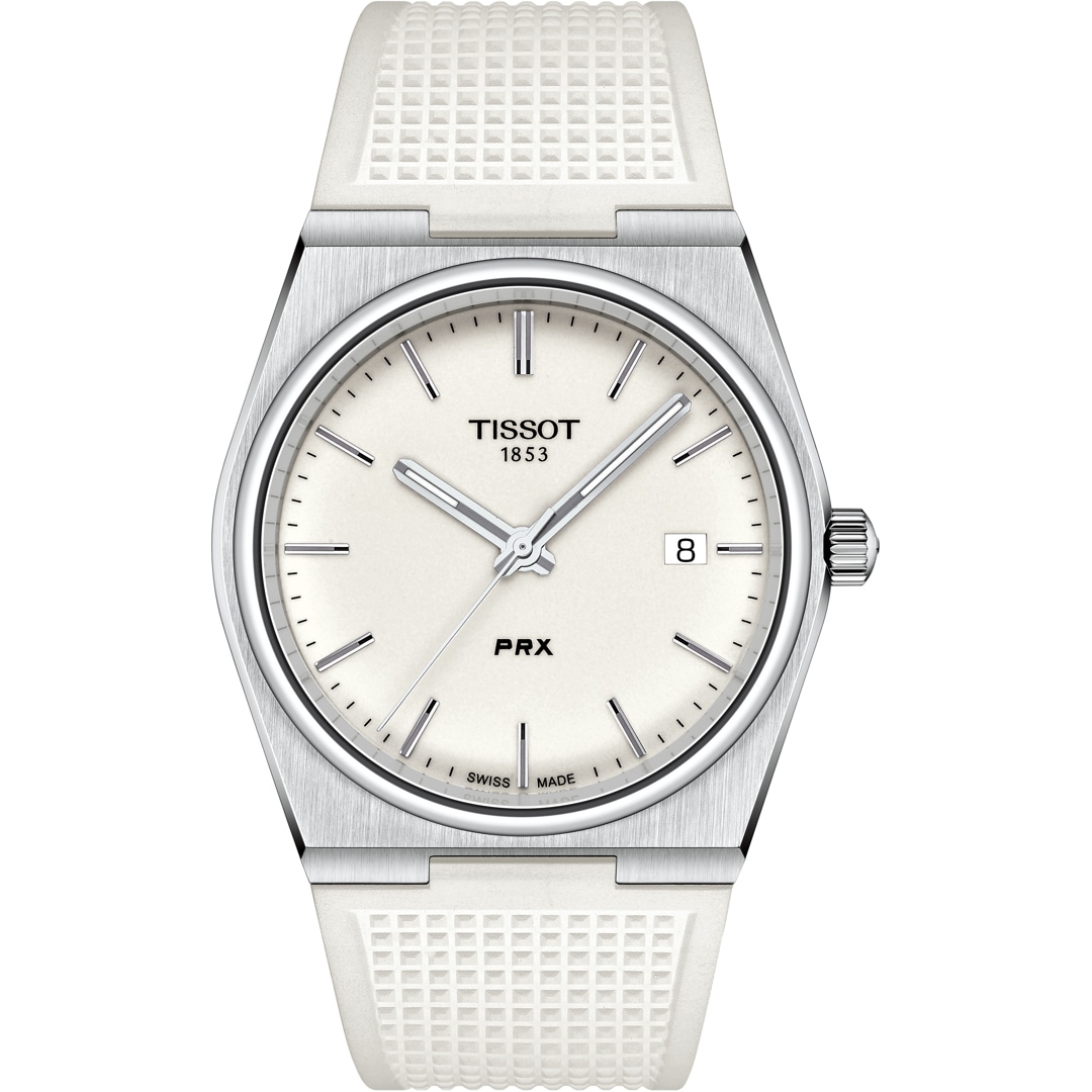 Tissot PRX 40 205 Quartz Kautschuk weiss