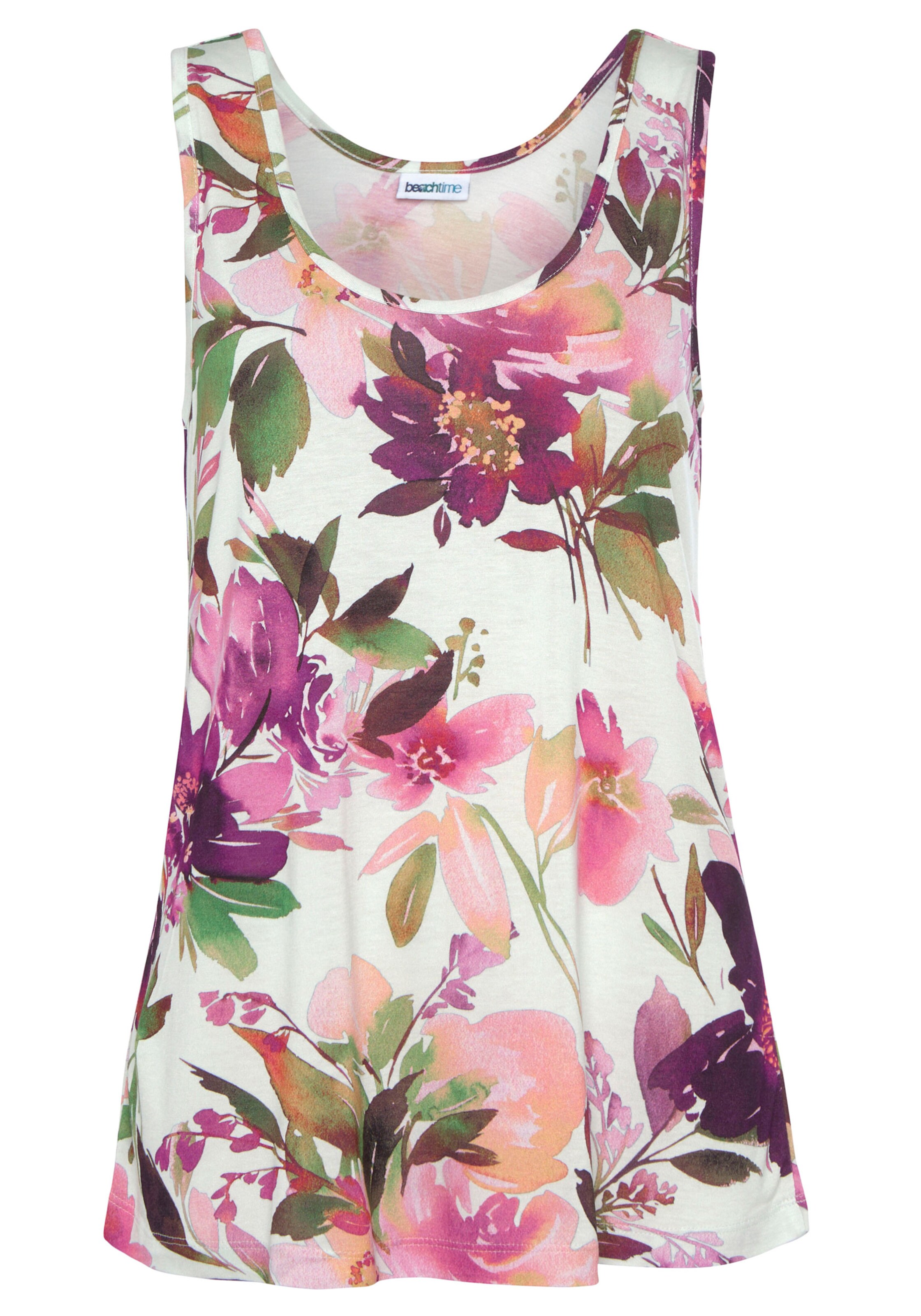 Beachtime Tanktop in bedruckt+weiß