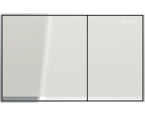 GEBERIT Sigma 60 bedieningsplaat, plaat en frame in glanzend chroom / knop in glanzend zandgrijs / sierlijst in spiegelende afwerking 115.640.JL.1