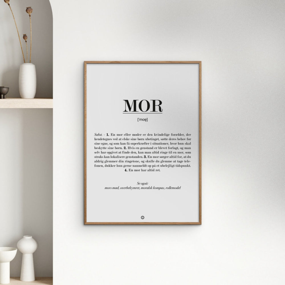 Køb Poster & Frame Citatplakat - Mor Definition