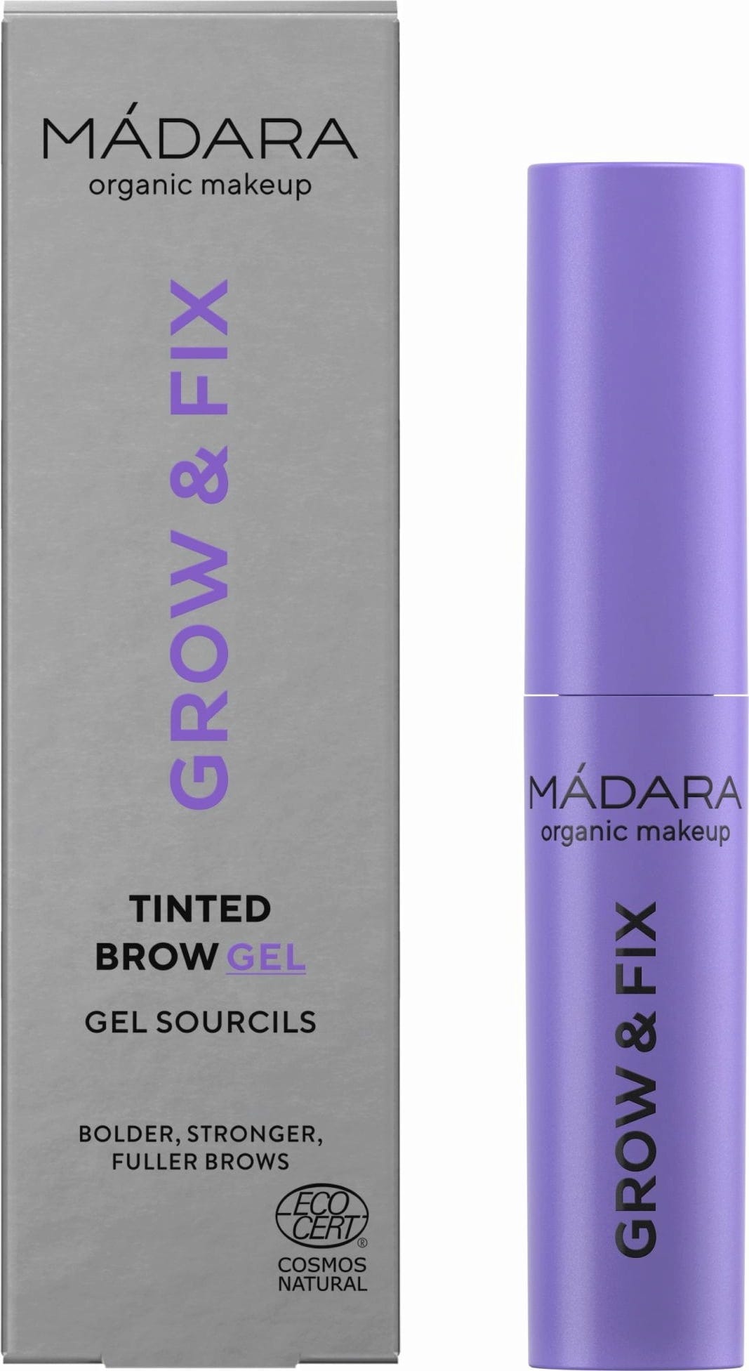 MÁDARA Organic Skincare  Grow & Fix Tinted Brow Gel, Ash Brown (4,25 ml)