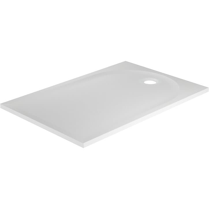 Receveur de douche 70 x 120 cm, résine, blanc, GoodHome Cavally