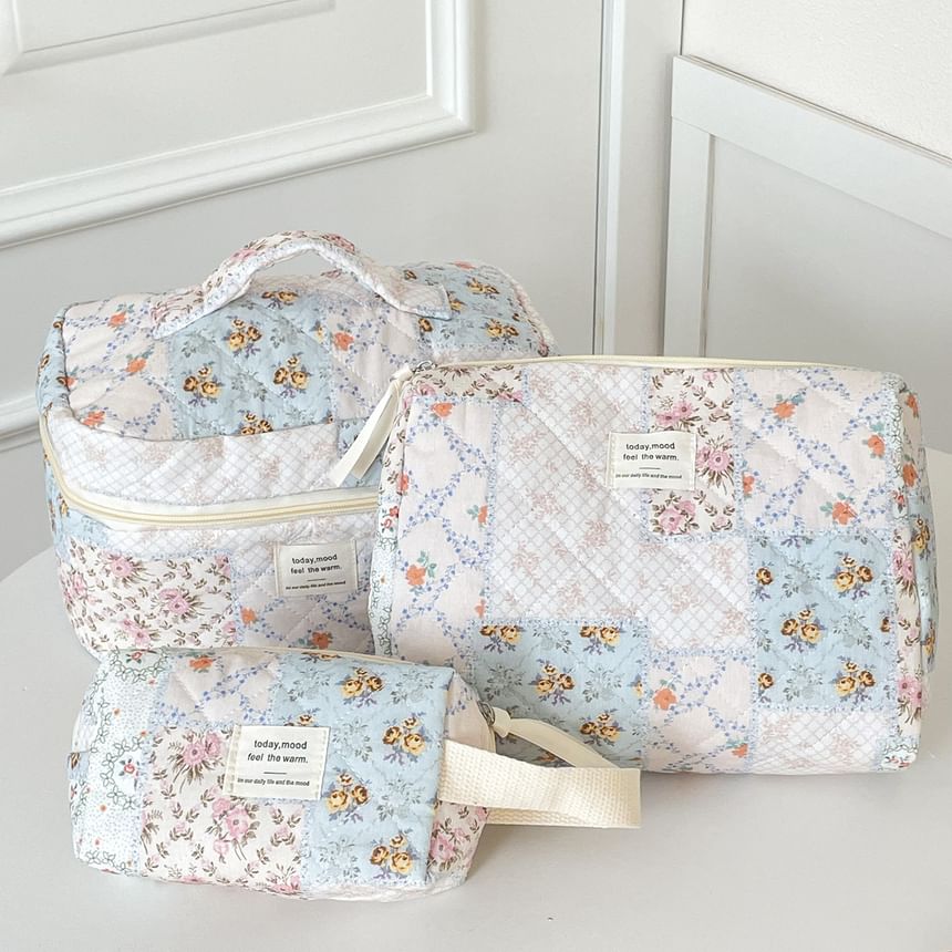 ZenlyHabit - Make-uptas/clutch met letters en bloemenprint (diverse ontwerpen)