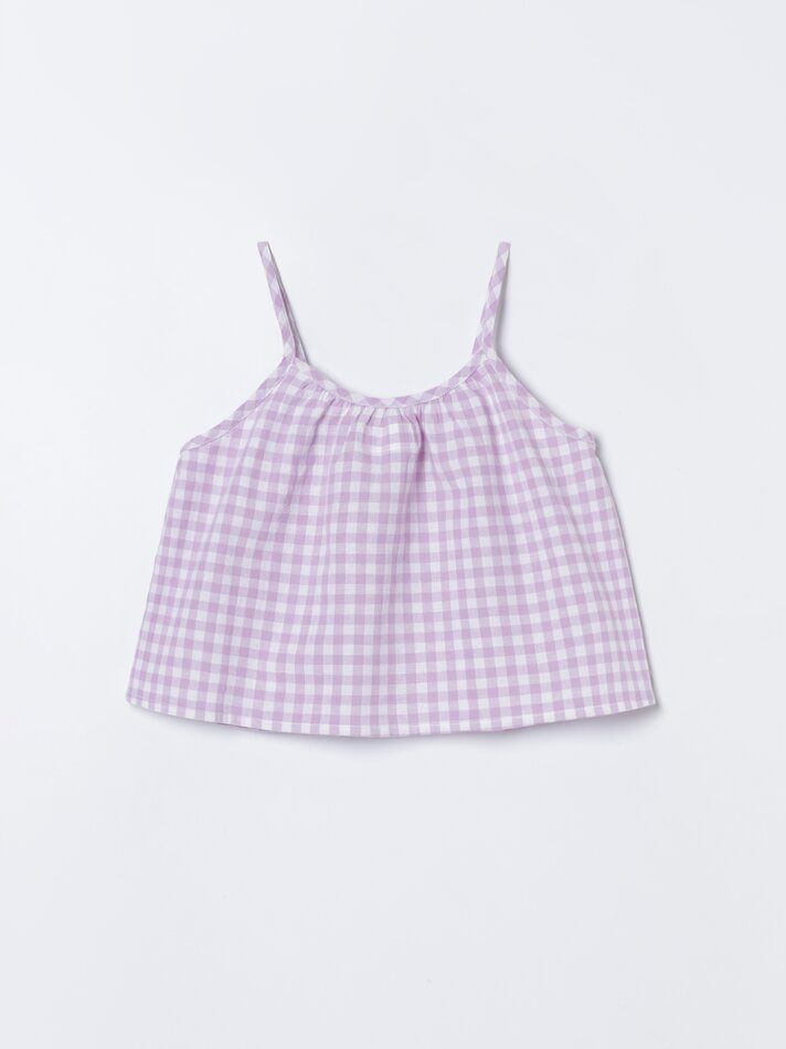 Blusa rústica sem alças - Malva Claro