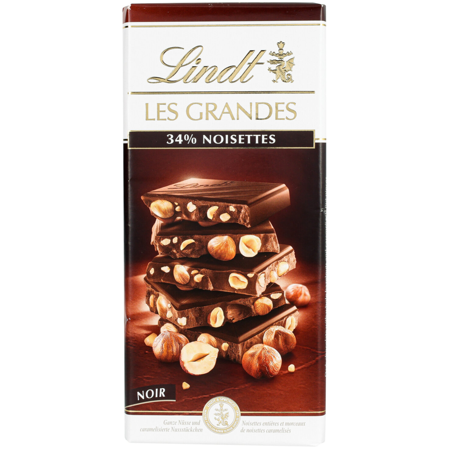 Lindt Les Grandes Dunkel Nuss Tafelschokolade