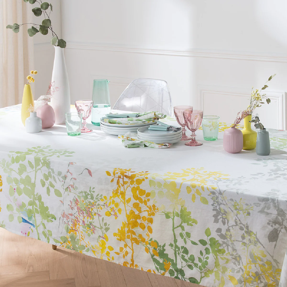 Nappe métis lin & coton multicolore 155x225 Garnier Thiebaut
