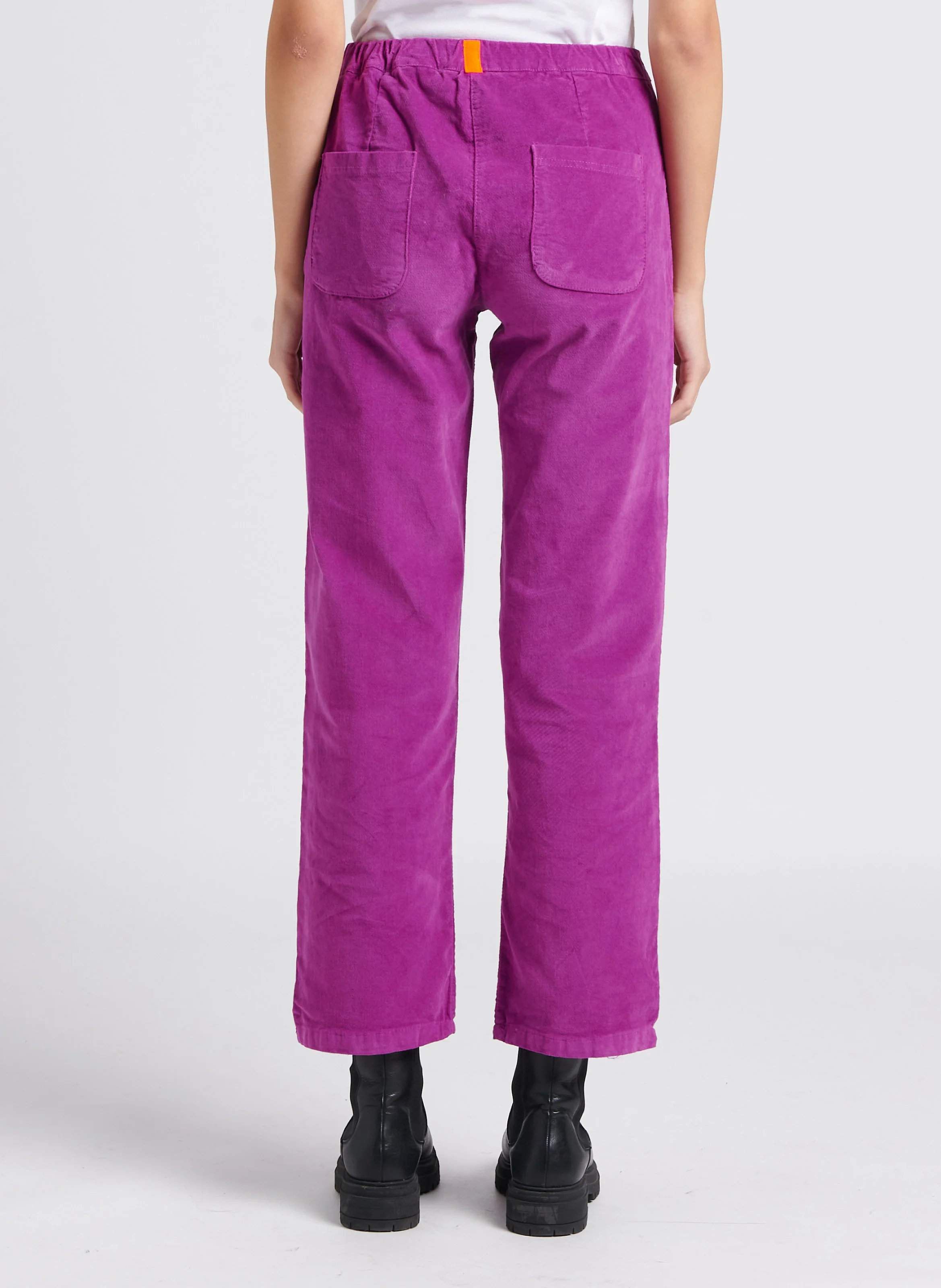 FLOW - Pantalon droit en coton mélangé| Violet
