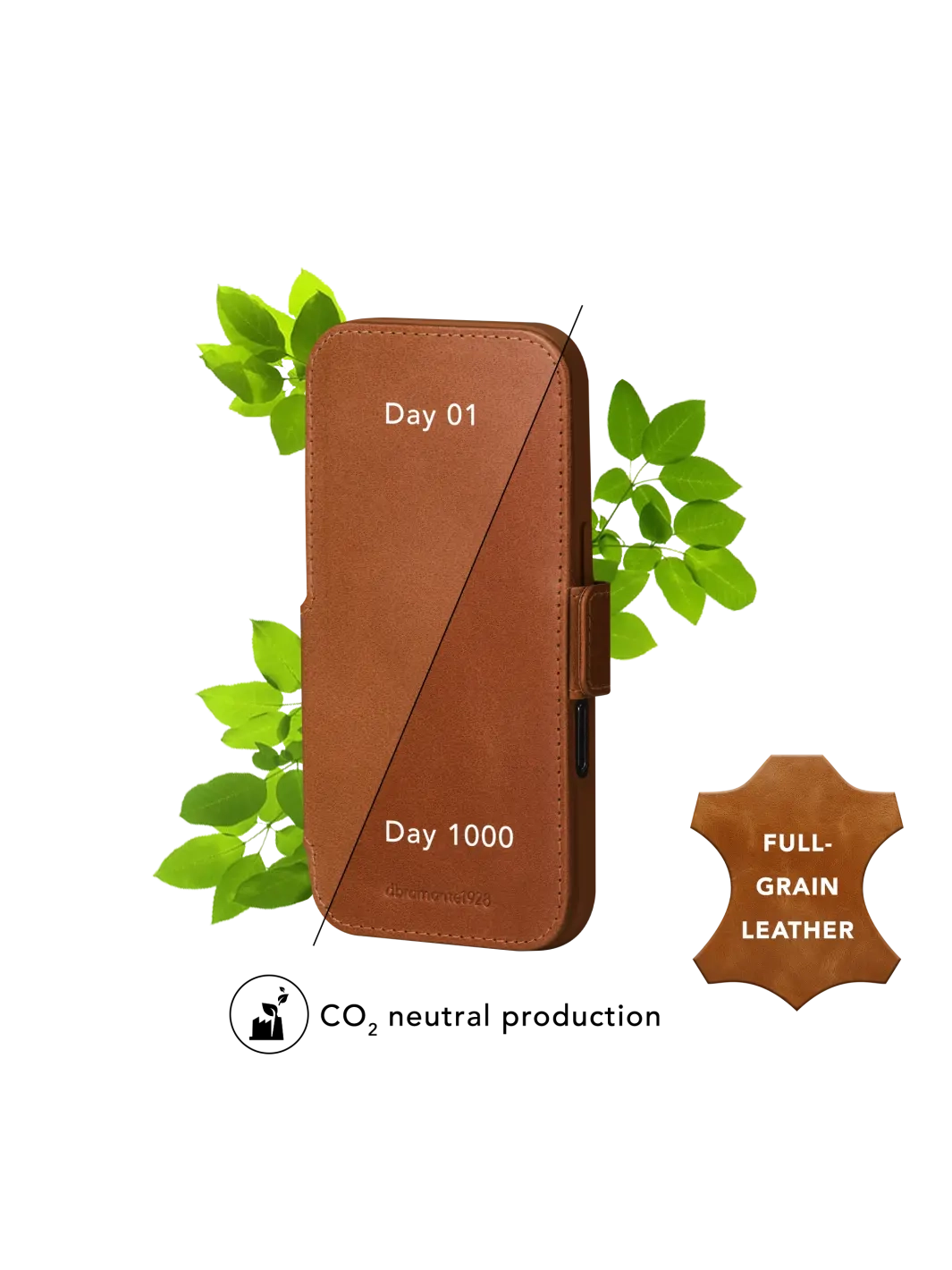 iPhone 17 Pro Max Echtleder Tasche mit RFID Schutz Copenhagen (CO69GT006623) - Tan