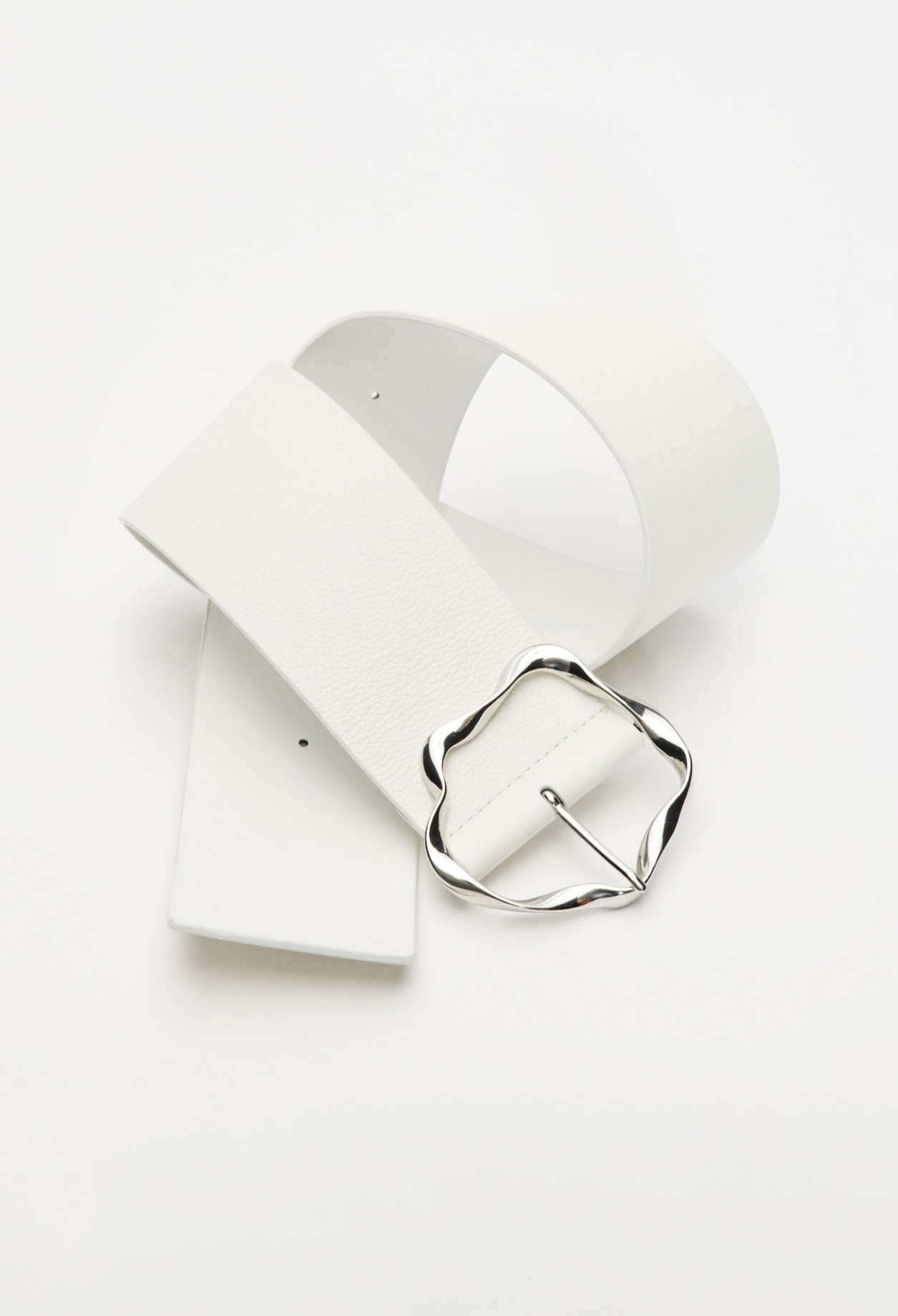 Ceinture large en cuir