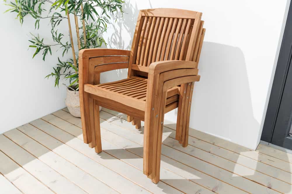 Massiver Gartenstuhl EMPIRE TEAK natur Teakholz stapelbar