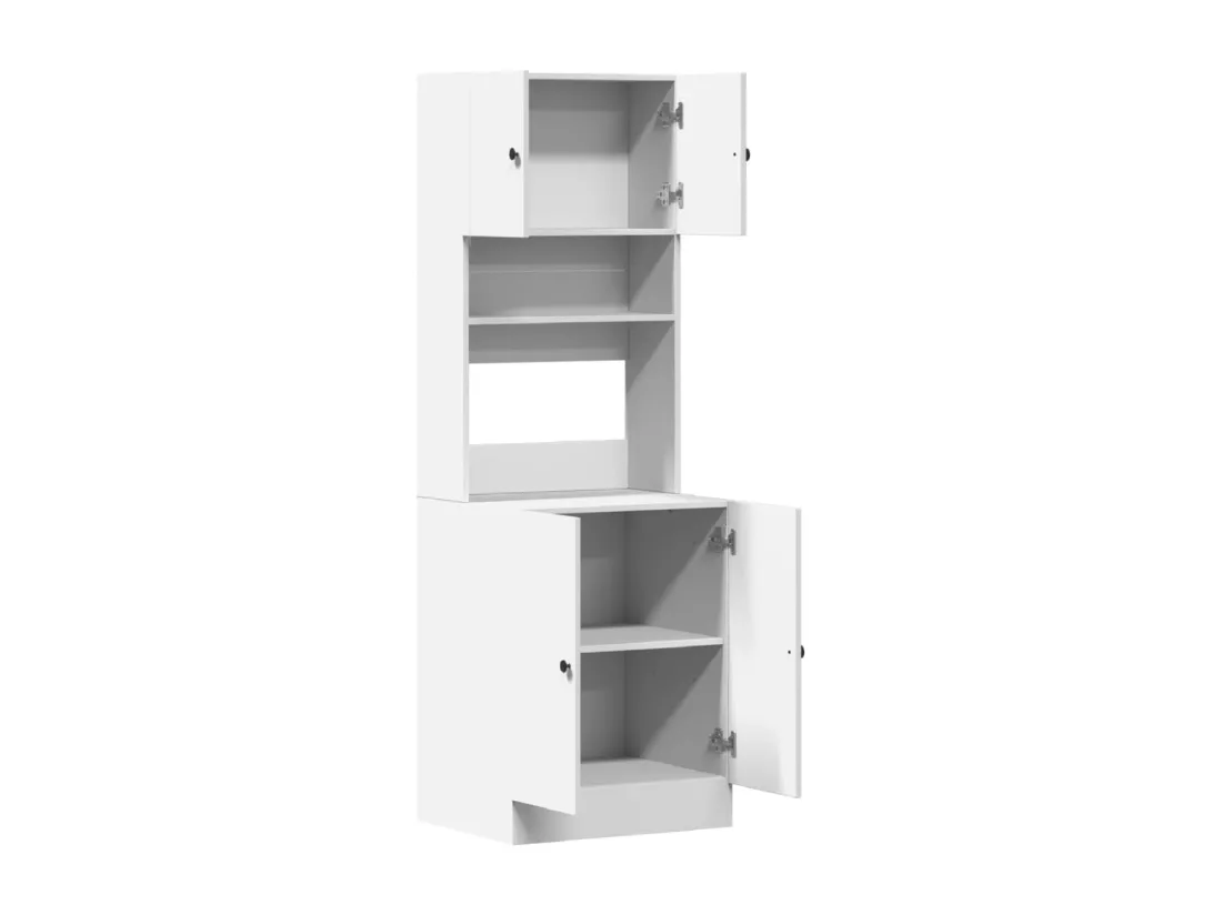 Armoire de cuisine blanc 60x50x180 cm bois d'ingénierie