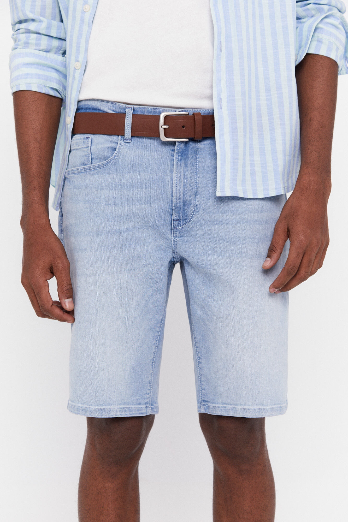 Bermuda jeans clara - Azul