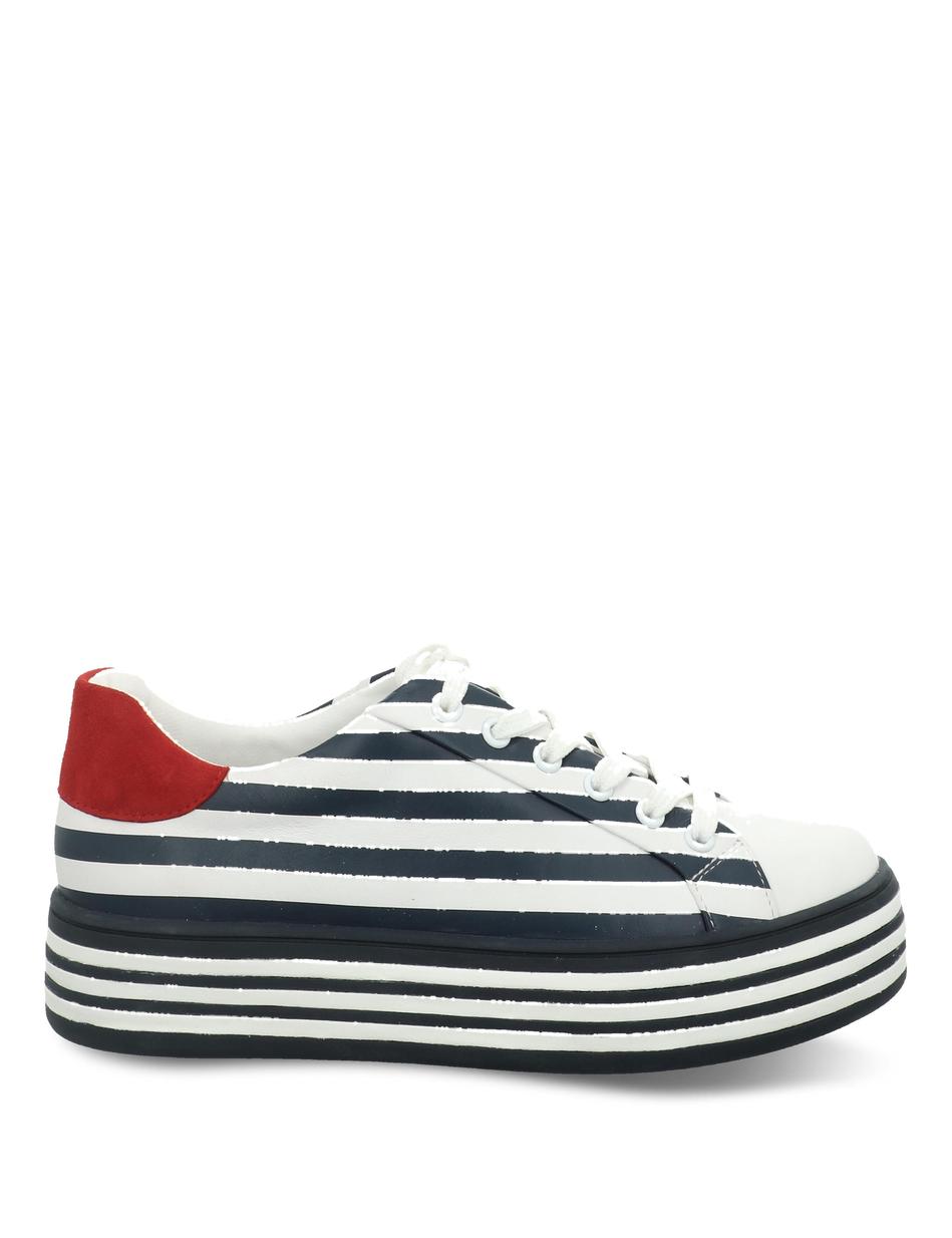 Sneaker Novara 02, weiss-blau