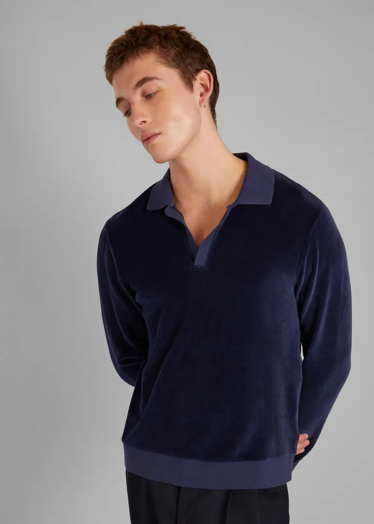 Polo en velours rasé en coton bio L'Exception Paris