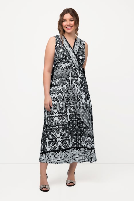 Slinkykleid, ärmelloser Classic Fit, Midilänge