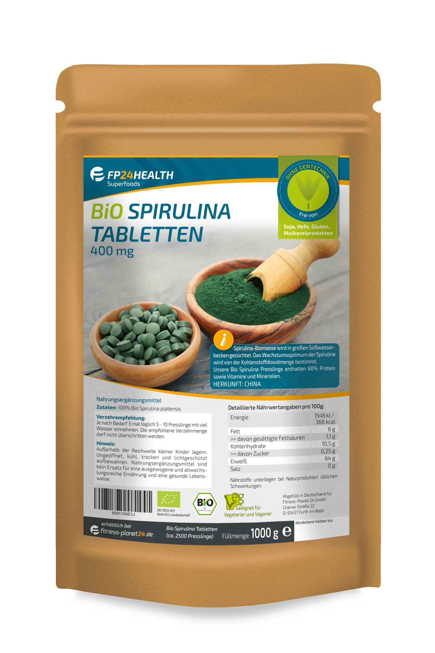 FP24 Health Bio Spirulina Tabletten 400mg