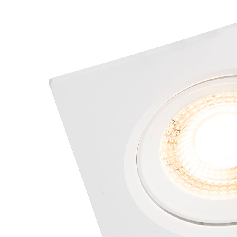 Set van 3 inbouwspots, wit, inclusief LED, 3-traps dimbaar - Miu