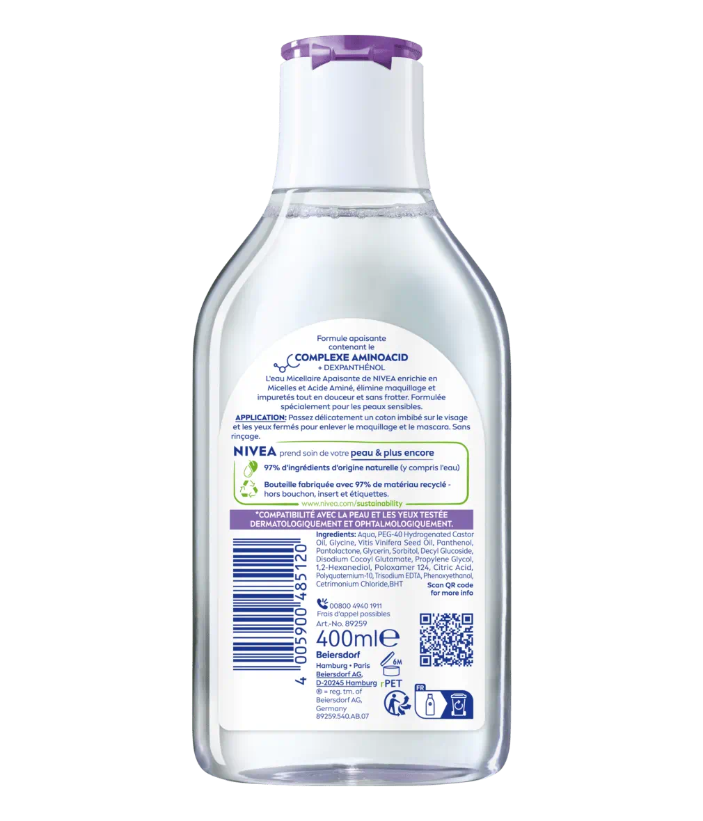 EAU MICELLAIRE APAISANTE PEAUX SENSIBLES