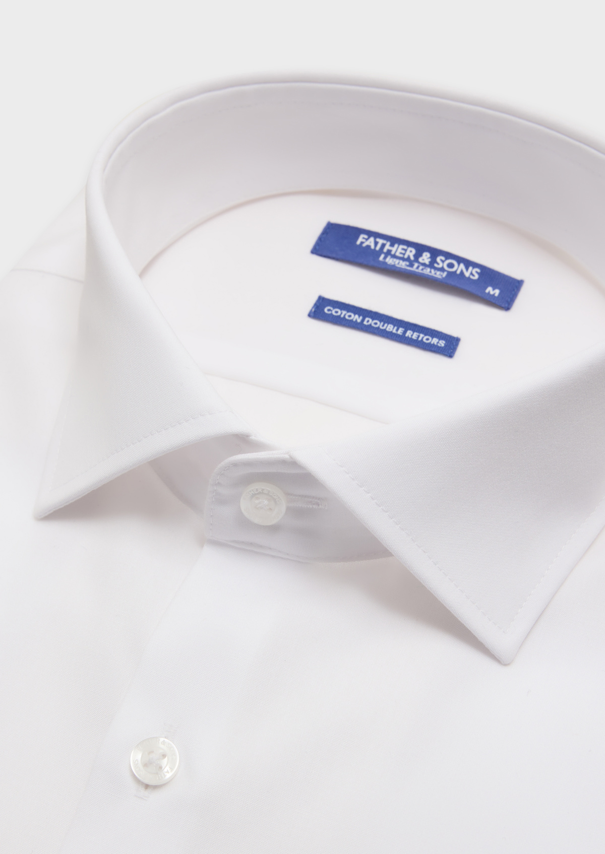 Chemise habillée non-iron Slim en popeline de coton uni blanc