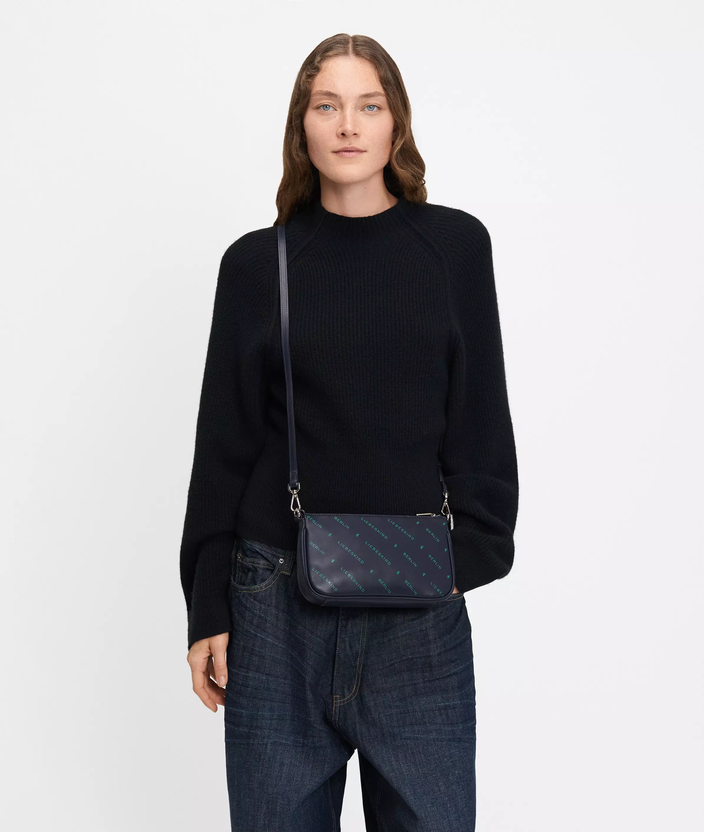 Monogram Crossbody S Nappa leather shoulder bag with Liebeskind Berlin lettering