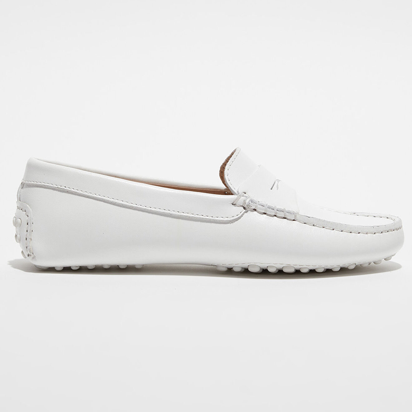 Loafers Mocassins en Cuir lisse Jade blancs