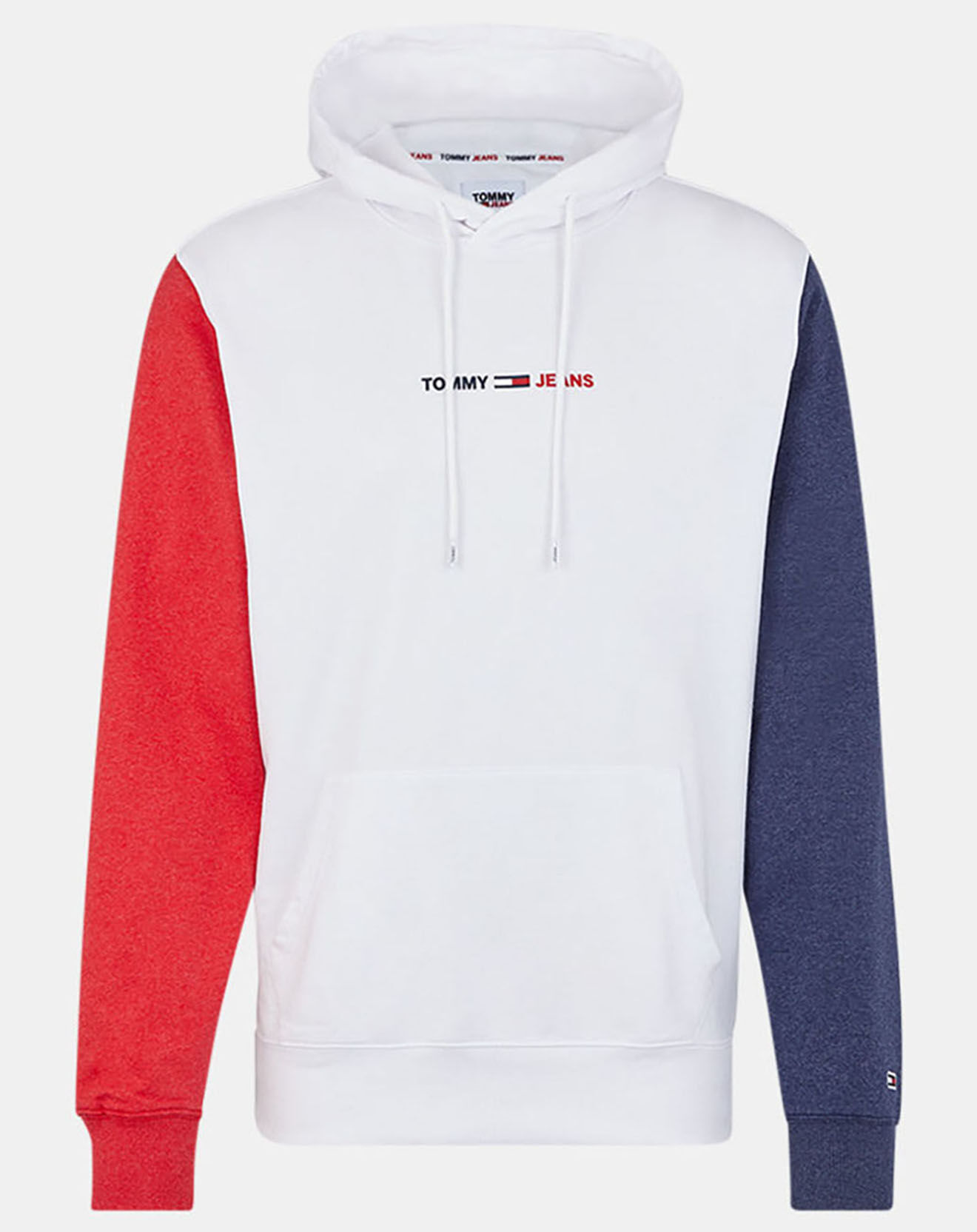 Tommy Jeans Sweat colorblock hoodie blanc/bleu/rouge