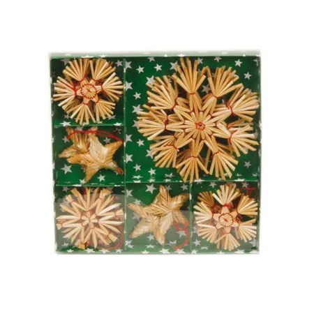 Strohdeko Sortiment, ca. 5 -10 cm, natur,16 Stück