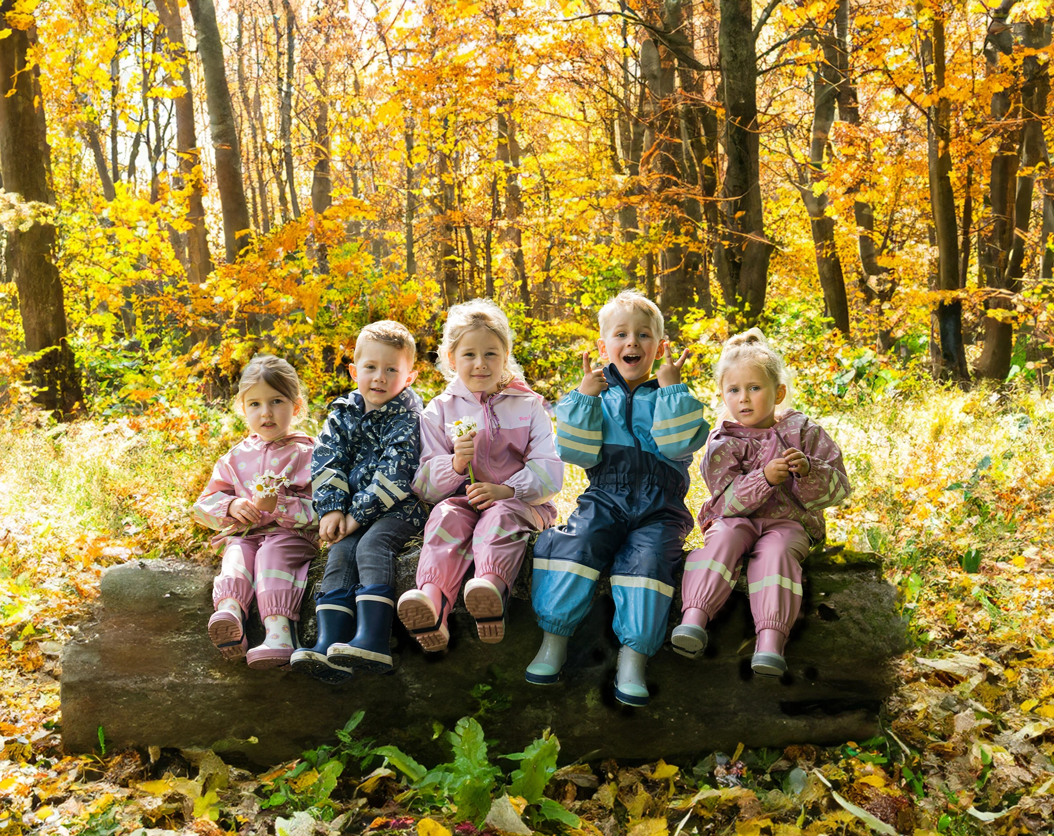 Regenjacke WALDTIERE in marine