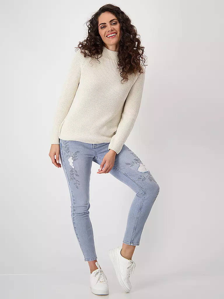 MONARI Rollkragenpullover creme
