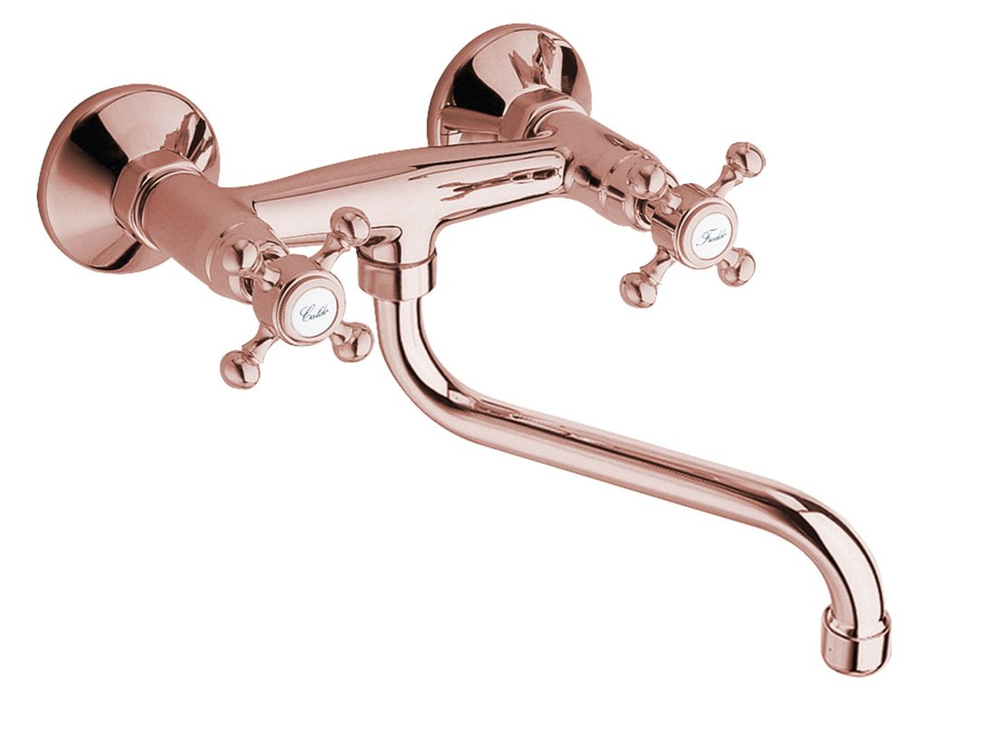 Sapho Antea wand keukenkraan klassiek retro rose goud