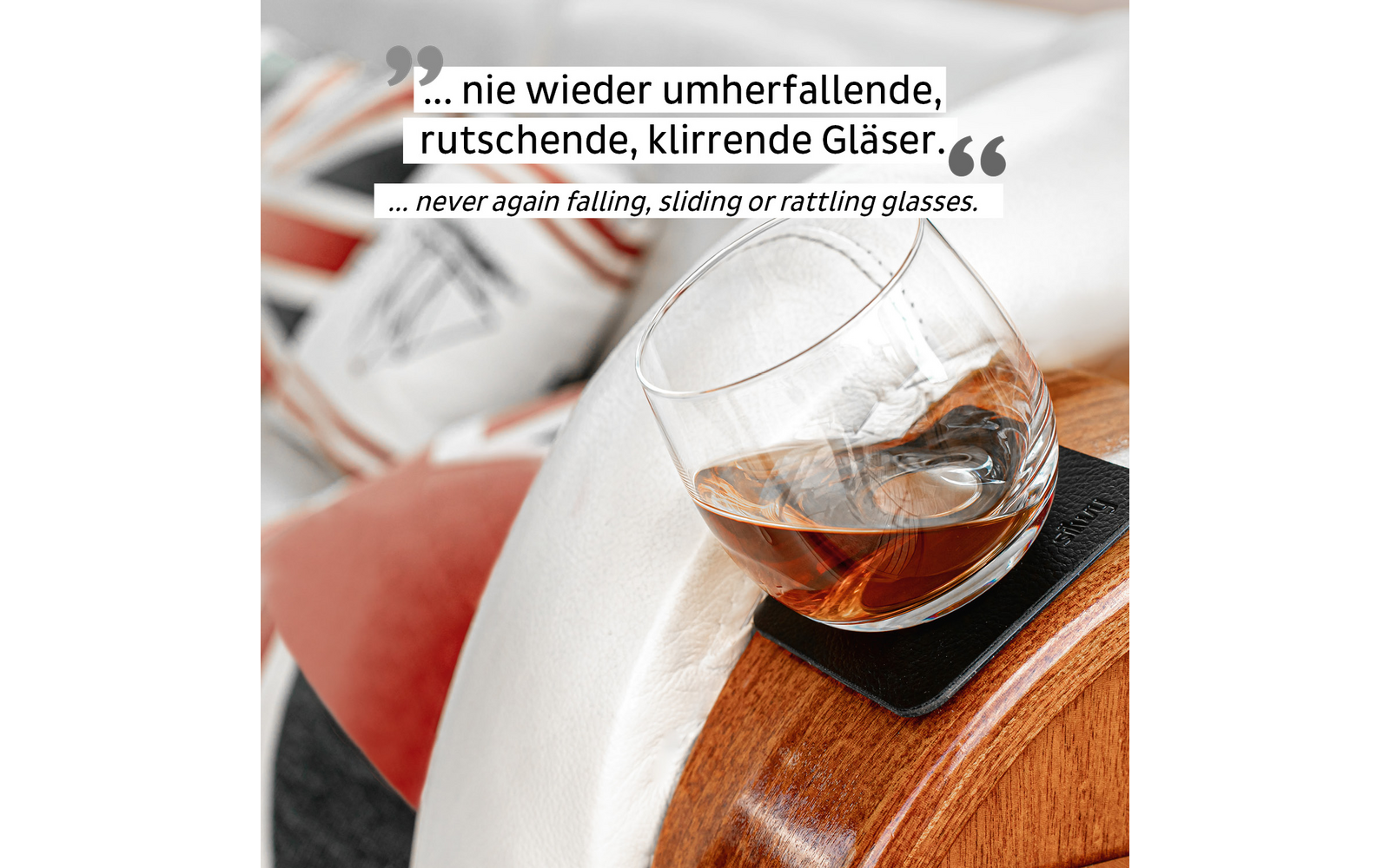 Silwy Magnet-Whiskygläser inkl. Untersetzer 2er Set (250 ml)